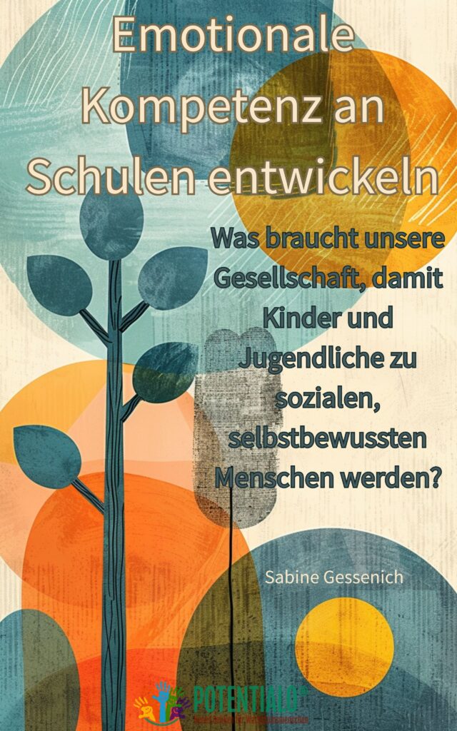 Cover zeigt das Buchcover "Emotionale Kompetenz an Schulen entwickeln" der POTENTIALO®-Serie mit symbolischen Elementen für sozial-emotionale Entwicklung und Schulumgebung.