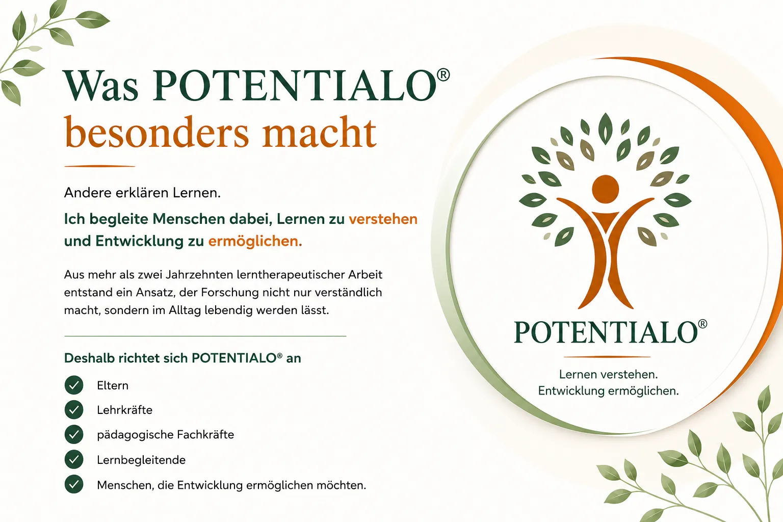 Potentialo: Lernen verstehen, Entwicklung ermöglichen